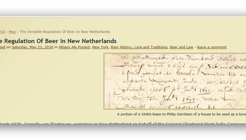 Bierregelgeving in Nieuw-Amsterdam